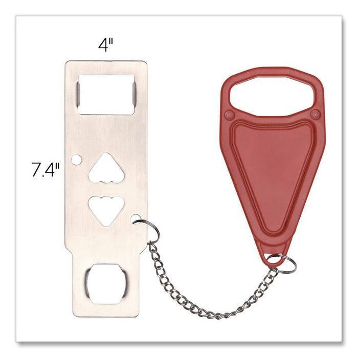 Hotel Door Lock, Red/Silver