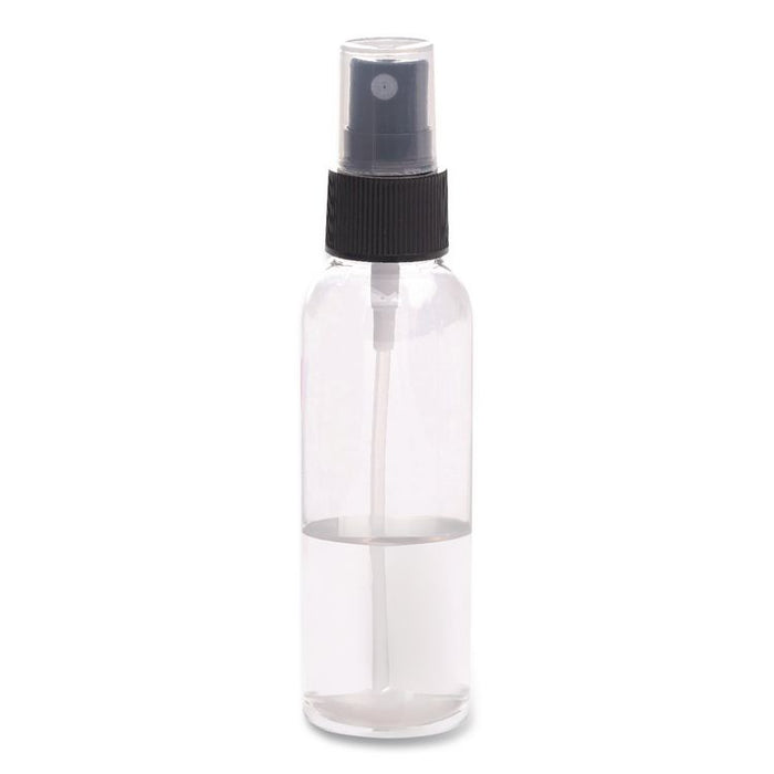 Travel Toiletry Spray Bottle, 2 oz, Clear with Black Spray Nozzle