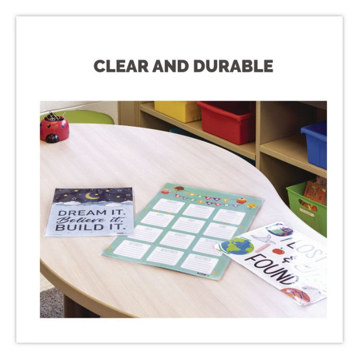 Laminating Pouches, 5 mil, 9" x 11.5", Gloss Clear, 100/Pack