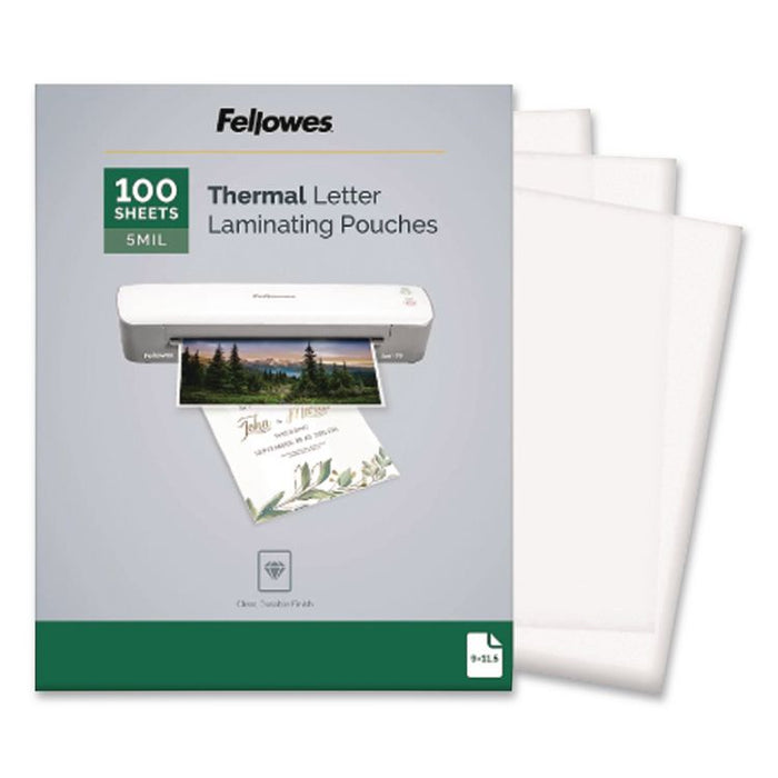 Laminating Pouches, 5 mil, 9" x 11.5", Gloss Clear, 100/Pack