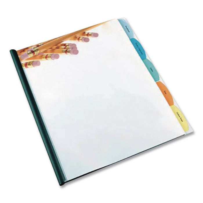 View-Tab Report Cover, Grooved Sliding Bar, 8.5 x 11, Clear/Clear