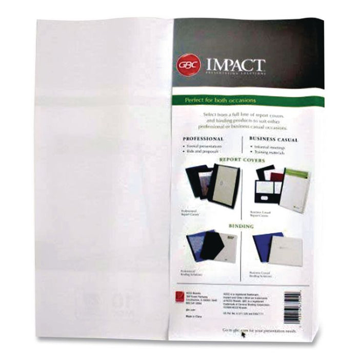 Slide 'n Bind Report Cover, Swing Clip, 8.5 x 11, Frosted/Clear, 10/Pack