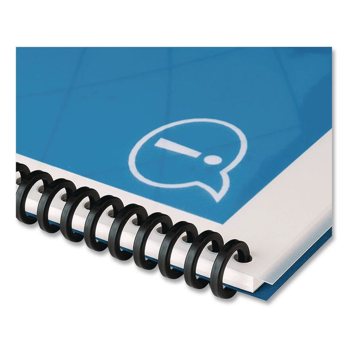 ProClick Easy Edit Spines for 11 x 8.5 Documents, 32 Rings, 0.31" (45-Sheet) Capacity, Black, 25/Pack
