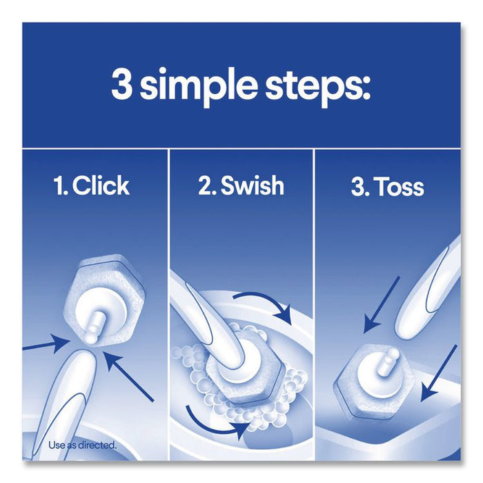 ToiletWand Disposable Toilet Cleaning System: Handle, Caddy and Refills, White, 6/Carton