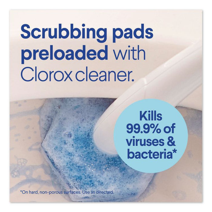 ToiletWand Toilet Cleaning Refills, Toilet Cleaning Scrubbing Pads, Blue/White, 20/Pack