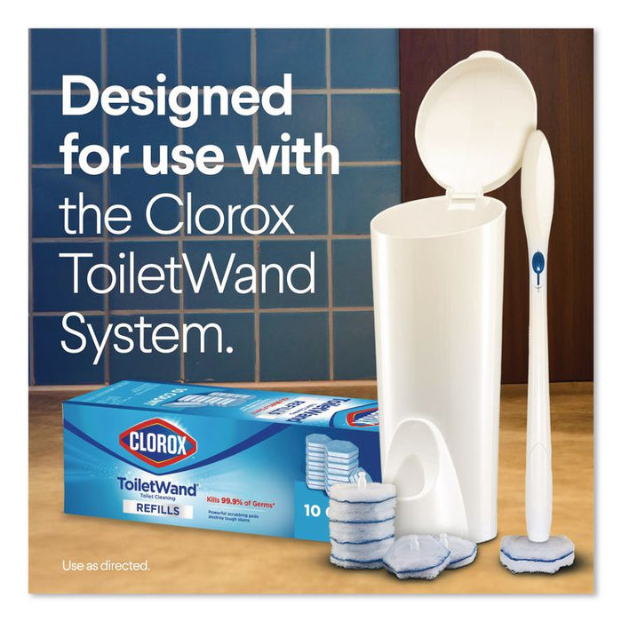 ToiletWand Toilet Cleaning Refills, Toilet Cleaning Scrubbing Pads, Blue/White, 20/Pack