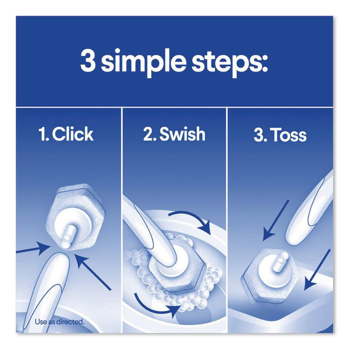 ToiletWand Toilet Cleaning Refills, Toilet Cleaning Scrubbing Pads, Blue/White, 20/Pack