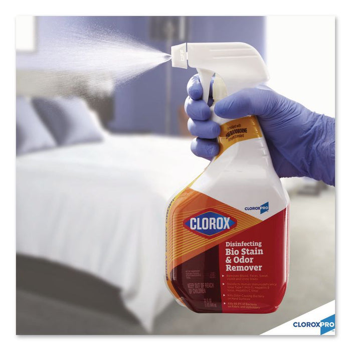 CloroxPro Disinfecting Bio Stain and Odor Remover, Fragranced, 128 oz Refill Bottle