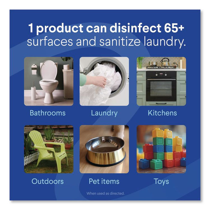 Concentrated Regular Disinfecting Bleach, Unscented, 81 oz Bottle, 6/Carton