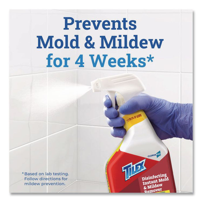 CloroxPro Disinfecting Instant Mold and Mildew Remover, Unscented, 128 oz Refill Bottle, 4/Carton