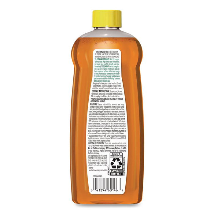 Multi-Surface Cleaner Disinfectant Concentrated, Pine Scent, 14 oz Bottle