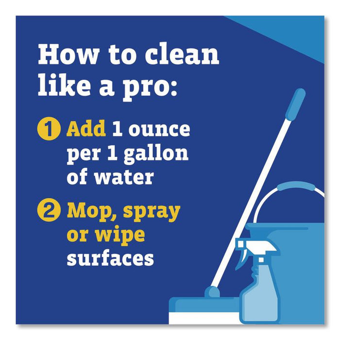 CloroxPro Multi-Surface Cleaner Concentrated, Sparkling Wave Scent, 80 oz Bottle, 3/Carton