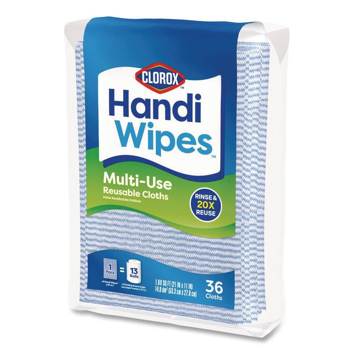Handi Wipes, 21 x 11, Blue, 36 Wipes/Pack, 4 Packs/Carton