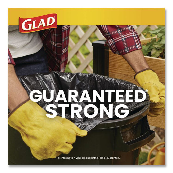 Guaranteed Strong Large Drawstring Trash Bags, Three-Ply, 30 gal, 1.05 mil, 30" x 33", Black, 90/Carton