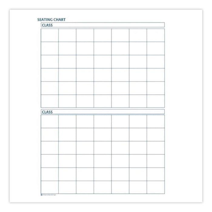 Recycled Lesson Plan Book, Weekly, 8 Classes, Blue Cover, 11 x 8.5 Sheets, 41-Week Span
