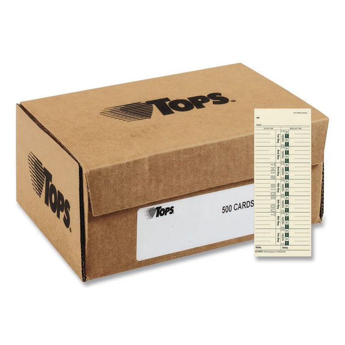 Time Clock Cards, Replacement for 30/1912R/10-800292, One Side, 3.5 x 9, 100/Pack