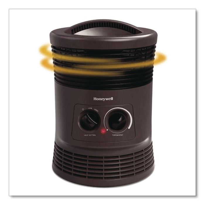 360 Surround Fan Forced Heater, 1,500 W, 9 x 9 x 12, Gray