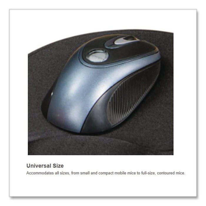 Wrist Pillow Extra-Cushioned Mouse Support, 7.9 x 10.9, Black