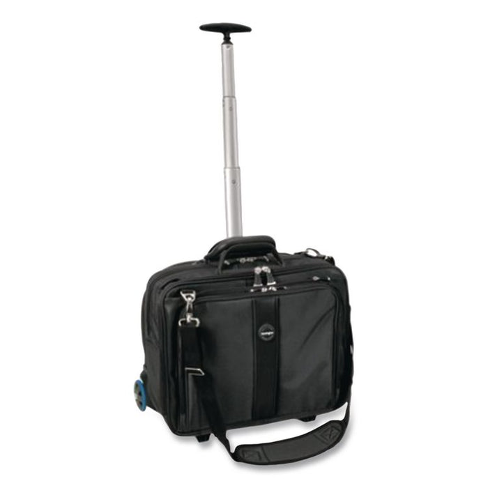 Contour Rolling Laptop Case, Fits Devices Up to 17", Ballistic Nylon, 17.5 x 9.5 x 13, Black