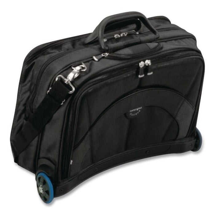 Contour Rolling Laptop Case, Fits Devices Up to 17", Ballistic Nylon, 17.5 x 9.5 x 13, Black