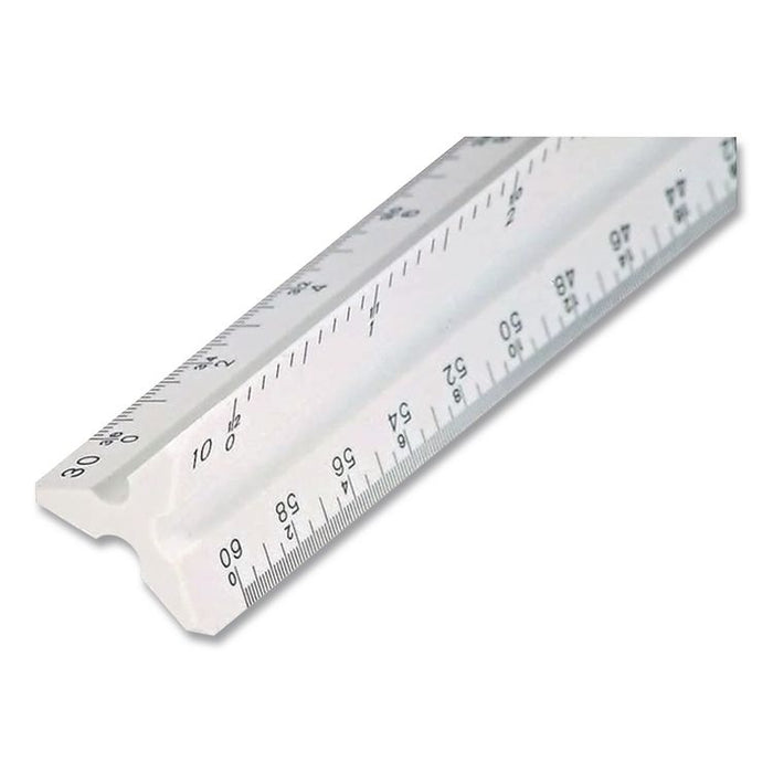 Triangular Scale, Plastic, 12" Long, Architectural, White