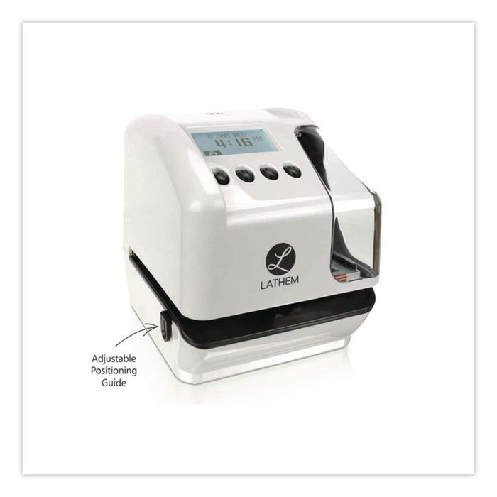 LT5000 Electronic Time and Date Stamp, Digital Display, Cool Gray