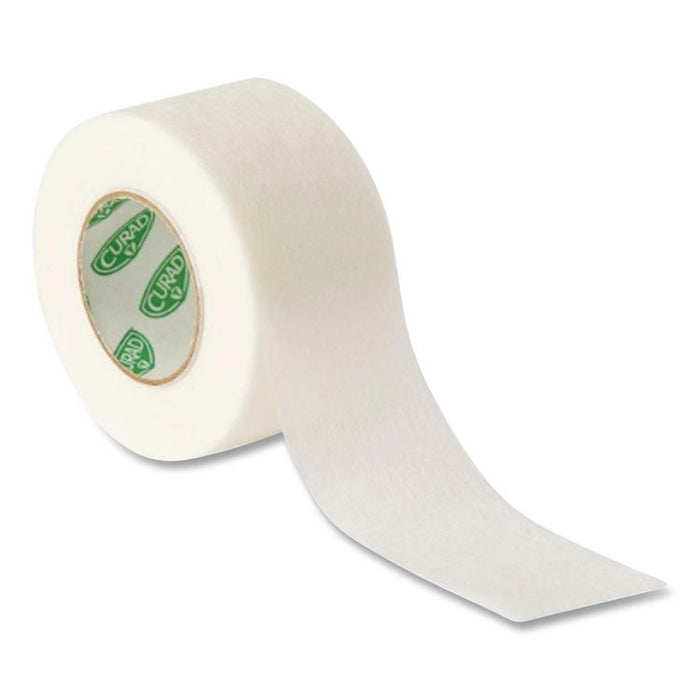 Paper Adhesive Tape, Medium-Duty, 2" x 10 yds, White, 6/Pack