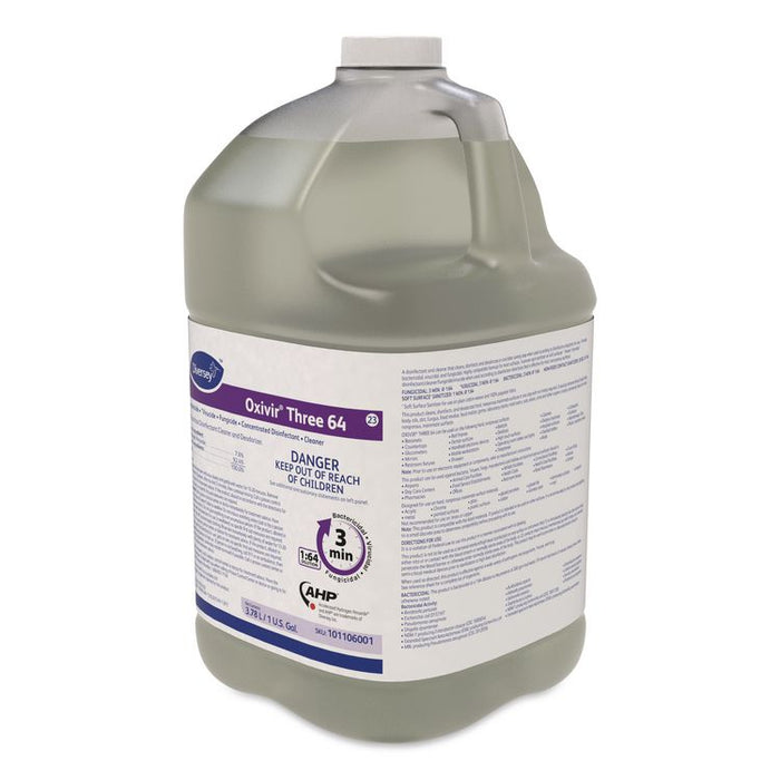 Oxivir Three 64 Disinfecting Cleaner and Deodorizer, 1 gal Bottle, 4/Carton
