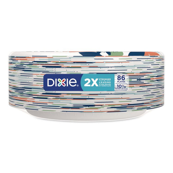 Paper Plates with Soak-Proof Shield, 10" dia, Multicolor, 86/Pack