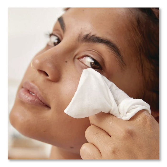 Makeup Remover Ultra-Soft Cleansing Towelettes, 7.2 x 6.4, Unscented, White, 20/Pack