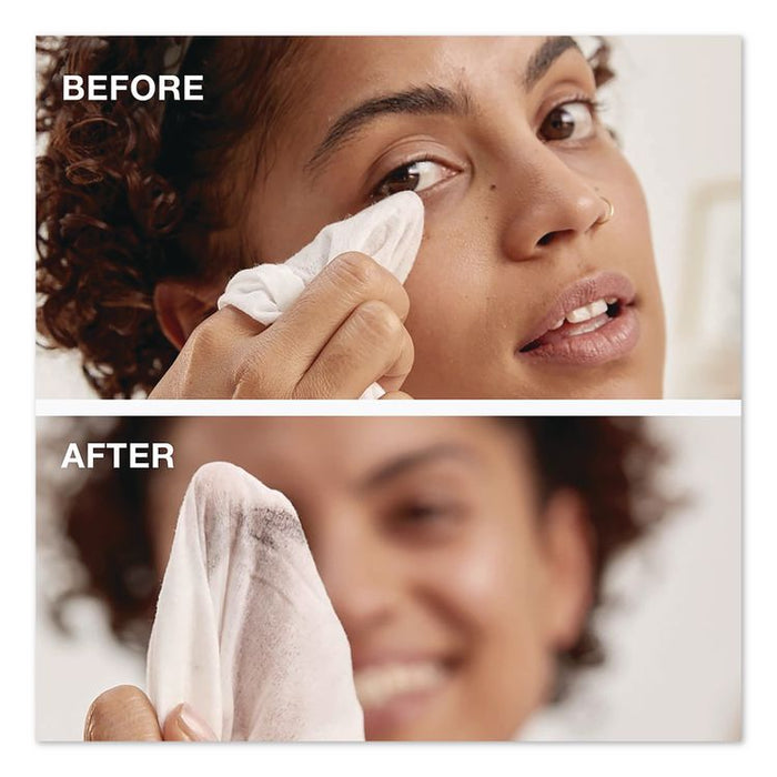 Makeup Remover Ultra-Soft Cleansing Towelettes, 7.2 x 6.4, Unscented, White, 20/Pack
