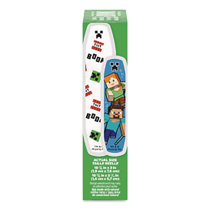 Minecraft Adhesive Bandages, Assorted Sizes, 20 Bandages