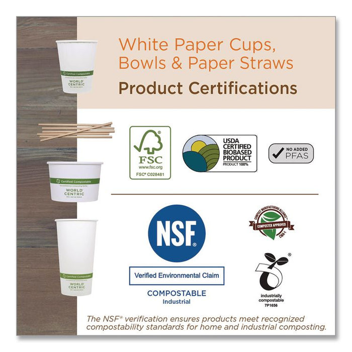 Paper Hot Cups, 12 oz, Natural, 20/Pack