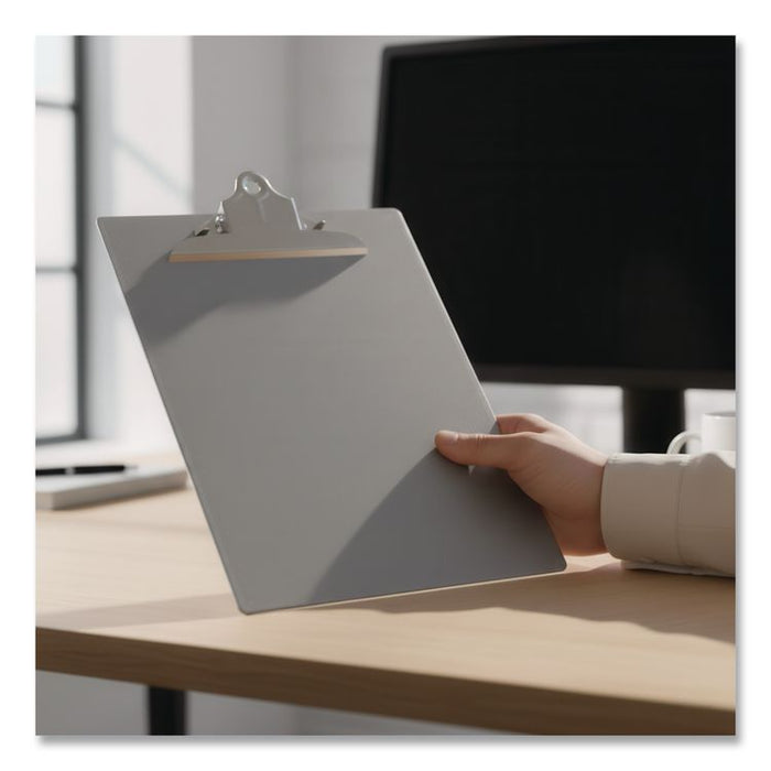 Recycled Aluminum Clipboard with High-Capacity Clip, 1" Clip Capacity, Holds 8.5 x 11 Sheets, Silver