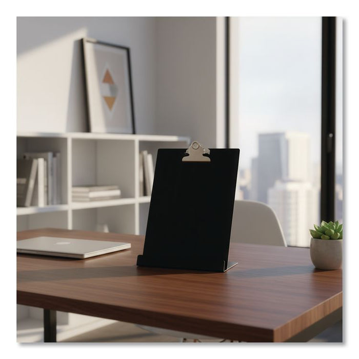 Free Standing Clipboard and Tablet Stand, 1" Clip Capacity, Letter Size: Holds 8.5 x 11 Sheets, Black