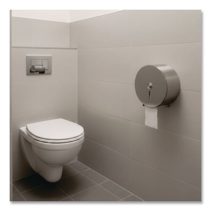 Single Roll Jumbo Toilet Tissue Dispenser, 10.66 x 4.5 x 10.63, Silver