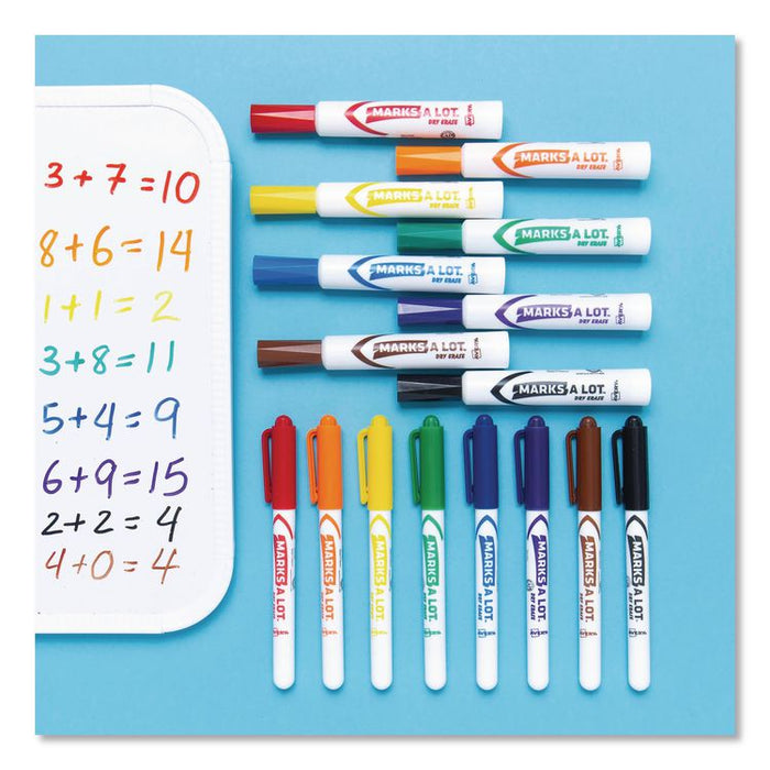 MARKS A LOT Desk-Style Dry Erase Marker, Broad Chisel Tip, Black, Dozen