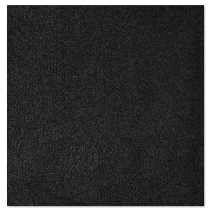 Embossed Beverage Napkins, 2-Ply, 9.5 x 9.5, Black, 1,000/Carton