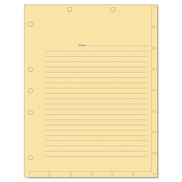 Medical Chart Index Divider Sheets, Untabbed, 11 x 8.5, Manila, 400/Box