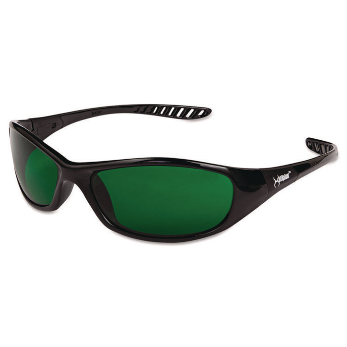 Hellraiser Safety Glasses, Black Full Frame, Green Shade 3 VLT Dual Lens