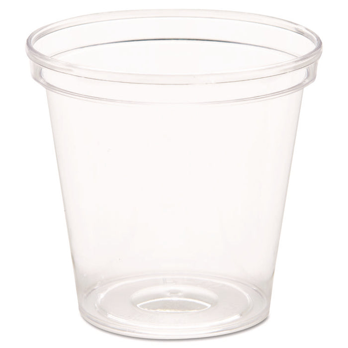 Comet Plastic Portion/Shot Glass, 1 oz, Clear, 50/Pack, 50 Packs/Carton