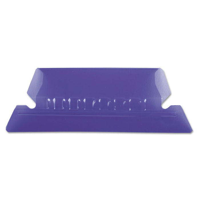 Transparent Colored Tabs For Hanging File Folders, 1/5-Cut, Violet, 2" Wide, 25/Pack