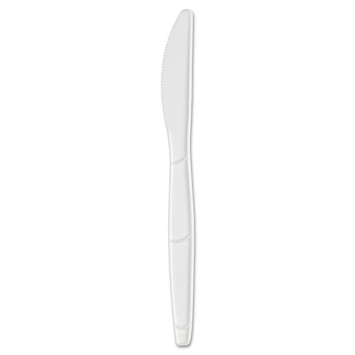 SmartStock Plastic Cutlery Refill, Series-B, Mediumweight Knife, White, 40/Pack, 24 Packs/Carton