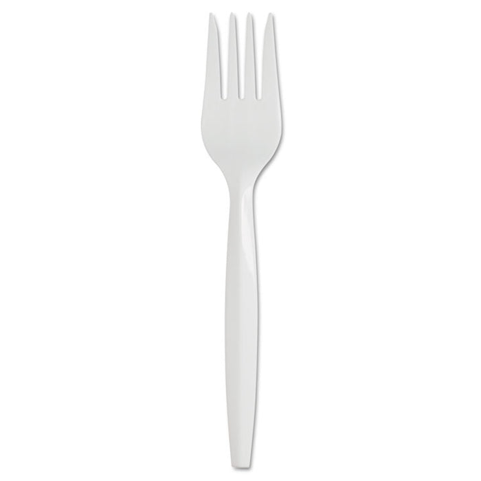 SmartStock Plastic Cutlery Refill, Series-B, Mediumweight Fork, White, 40/Pack, 24 Packs/Carton