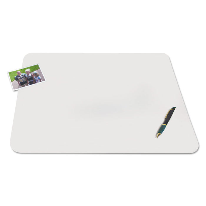 KrystalView Desk Pad with Antimicrobial Protection, Matte Finish, 22" x 17", Clear