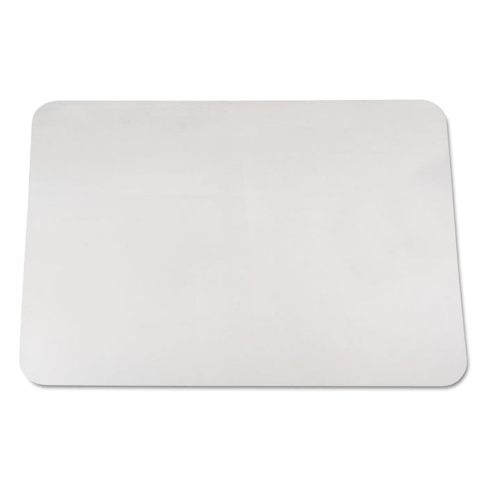 KrystalView Desk Pad with Antimicrobial Protection, Glossy Finish, 36" x 20", Clear