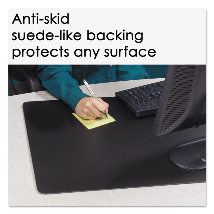 Rhinolin II Desk Pad with Antimicrobial Protection, 36" x 20", Black