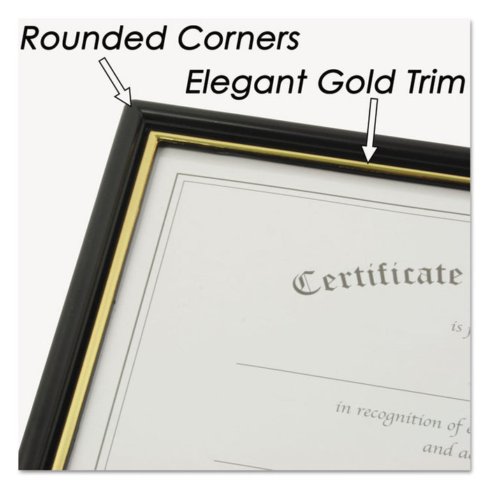 Economy Framed Achievement/Appreciation Awards, 11 x 8.5, Horiztontal Orientation, White with Black Border