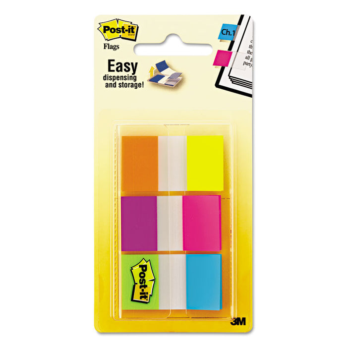 Page Flags in Portable Dispenser, Assorted Brights, 60 Flags/Pack