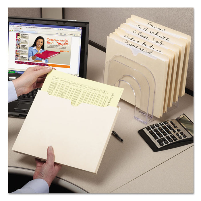 Manila File Jackets, 2-Ply Straight Tab, Legal-Size, Manila, 50/Box